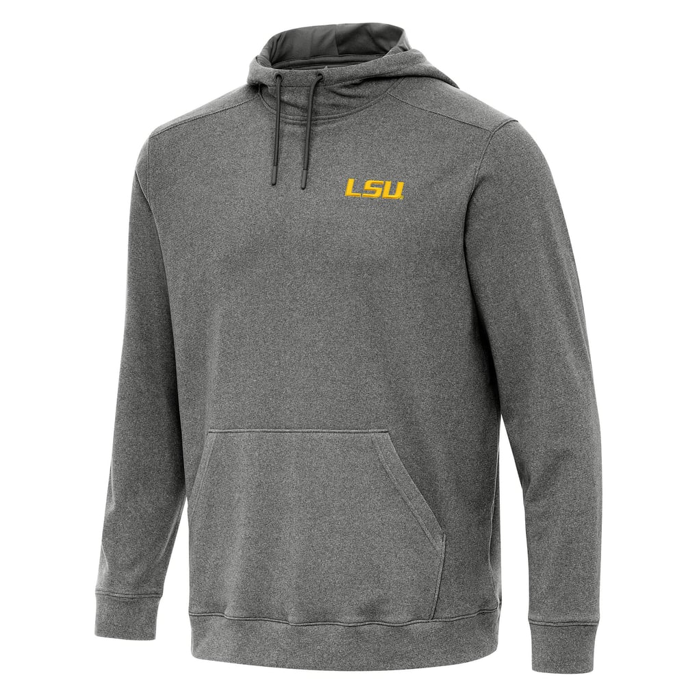LSU Tigers Antigua Cloud Pullover Hoodie - Heather Black