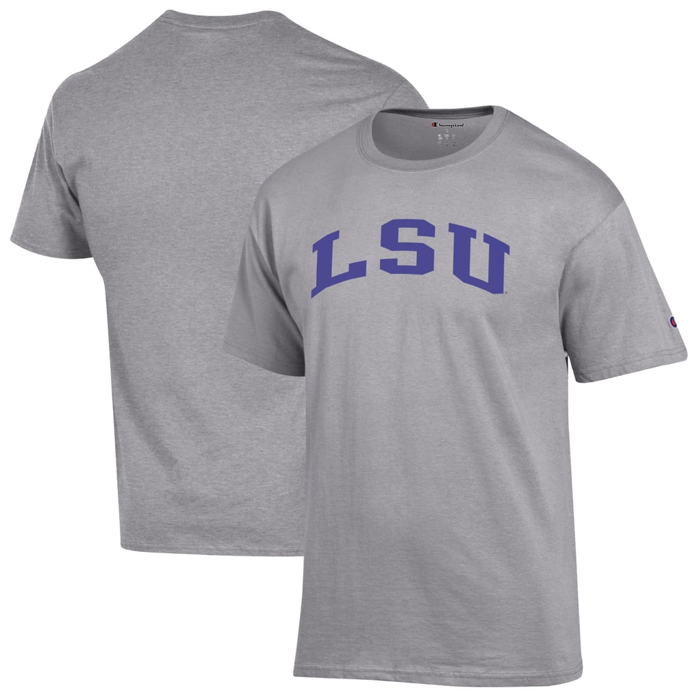 LSU Tigers Champion Basic Arch T-Shirt - Heather Gray
