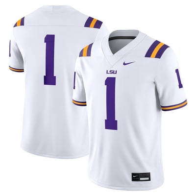 #1 LSU Tigers Nike Game Jersey - White