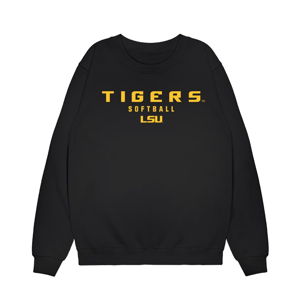 LSU Tigers Unisex NIL Pick-A-Player Softball Sweatshirt - Black