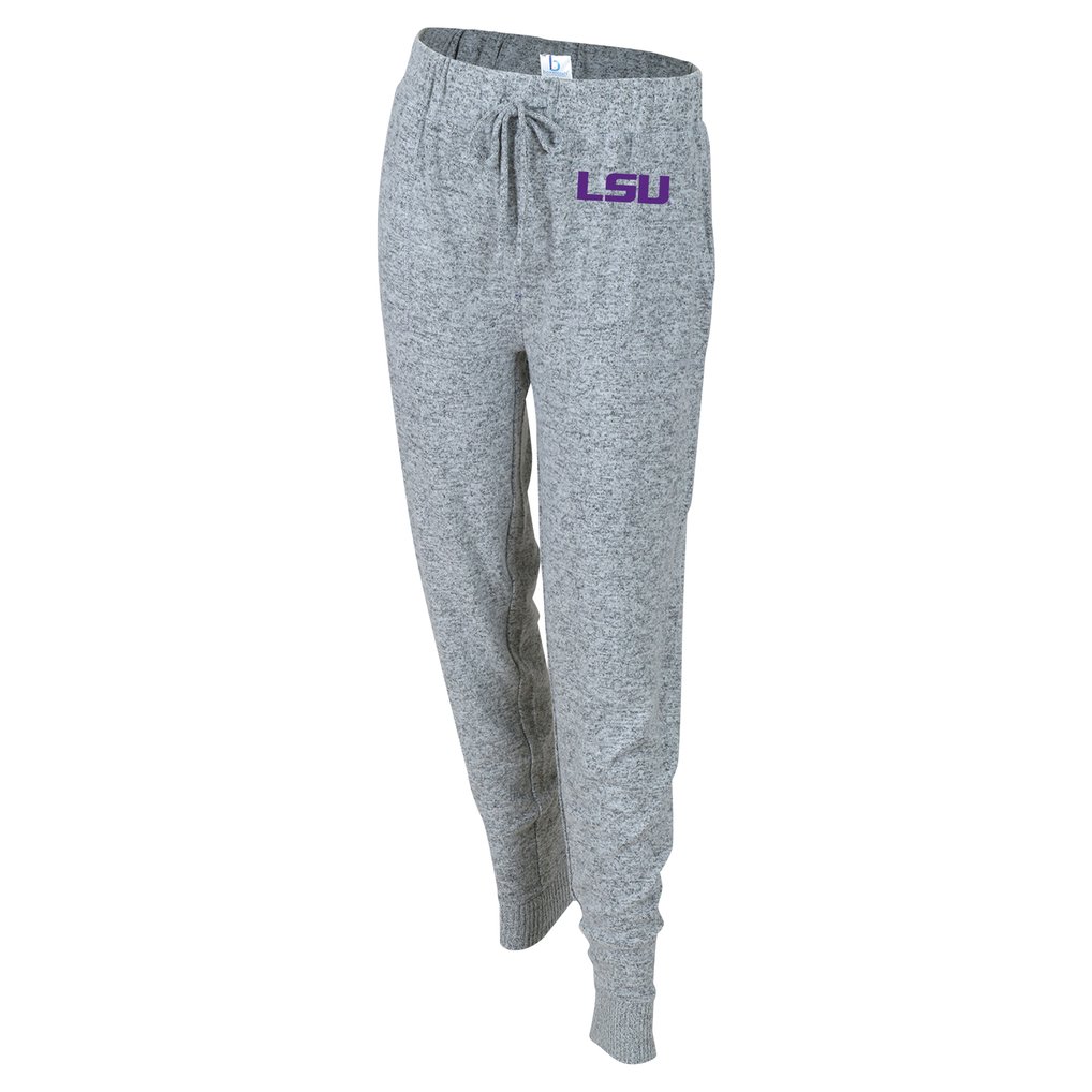 LSU Tigers Boxercraft Women's Cuddle Tri-Blend Jogger Pants - Gray