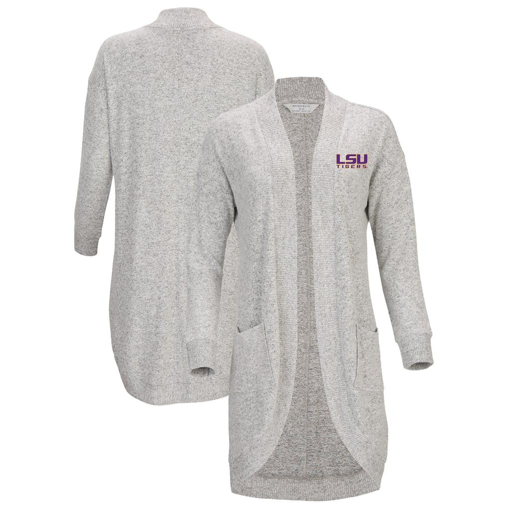 LSU Tigers Women's Oversized Cuddle Tri-Blend Cardigan - Gray