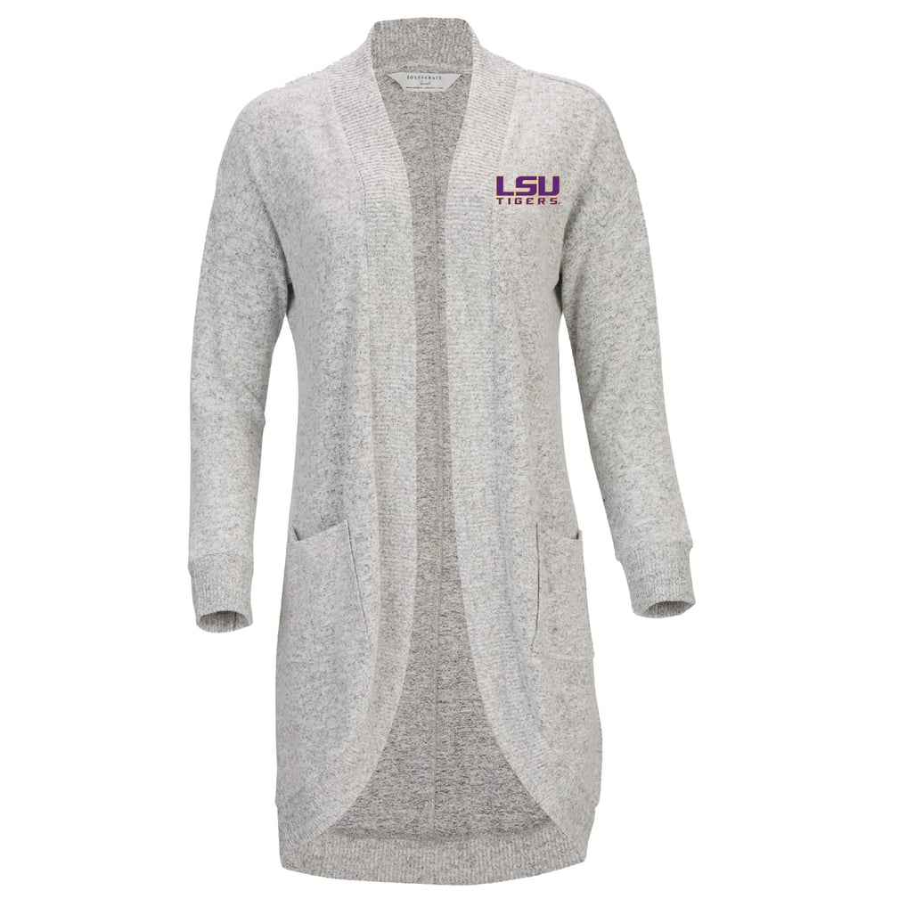 LSU Tigers Women's Oversized Cuddle Tri-Blend Cardigan - Gray