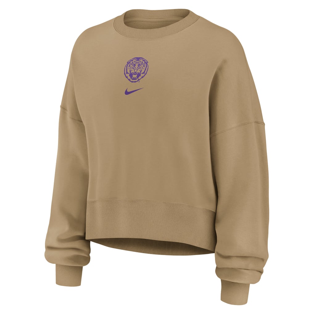 LSU Tigers Nike Women's Oversized Phoenix Pullover Sweatshirt - Tan