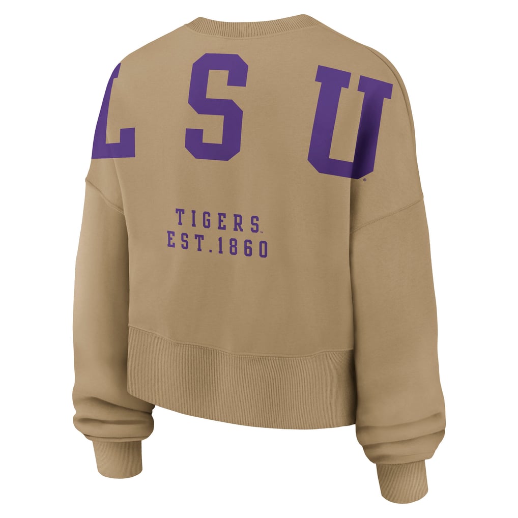 LSU Tigers Nike Women's Oversized Phoenix Pullover Sweatshirt - Tan