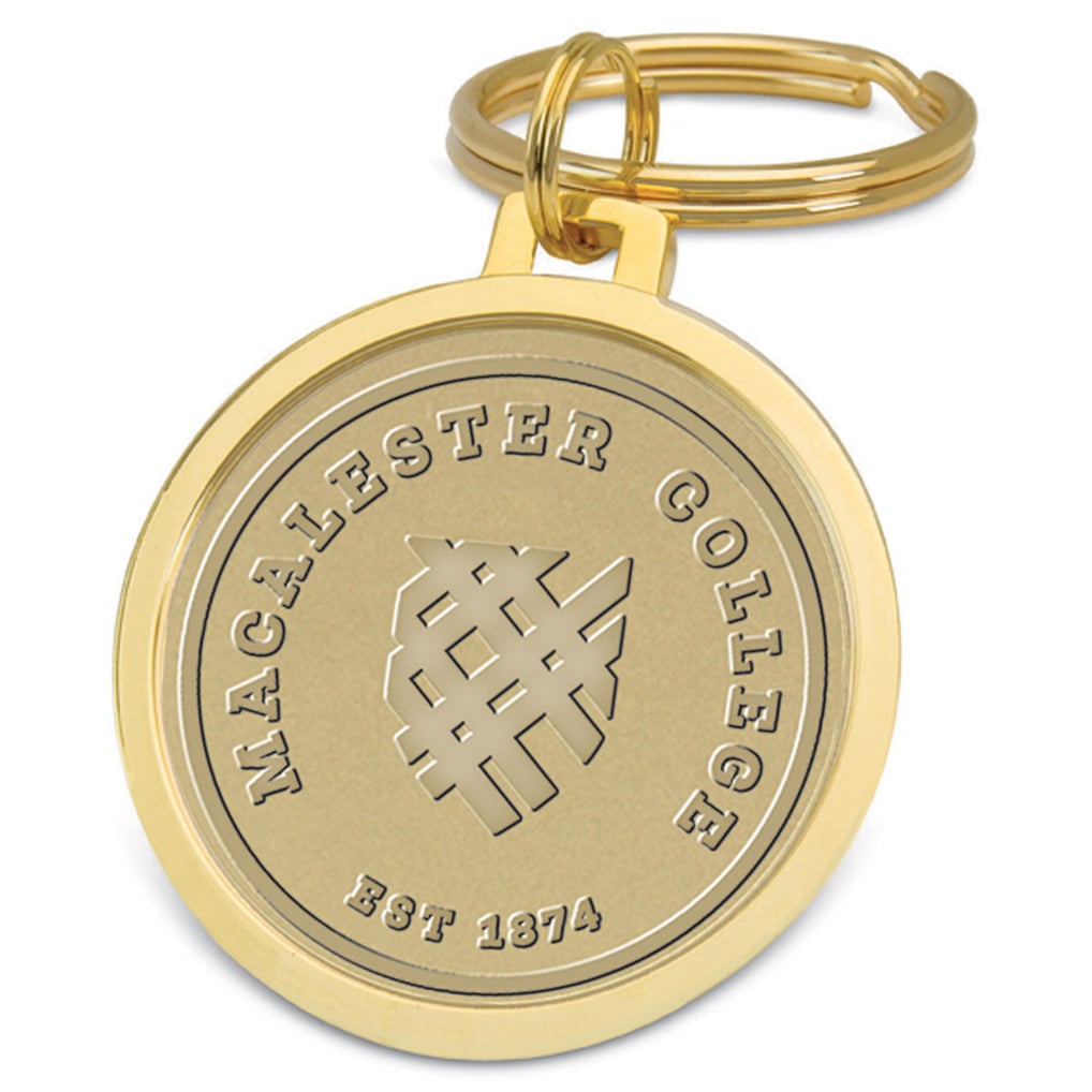 Macalester Scots Team Logo Split-Wire Key Ring - Gold