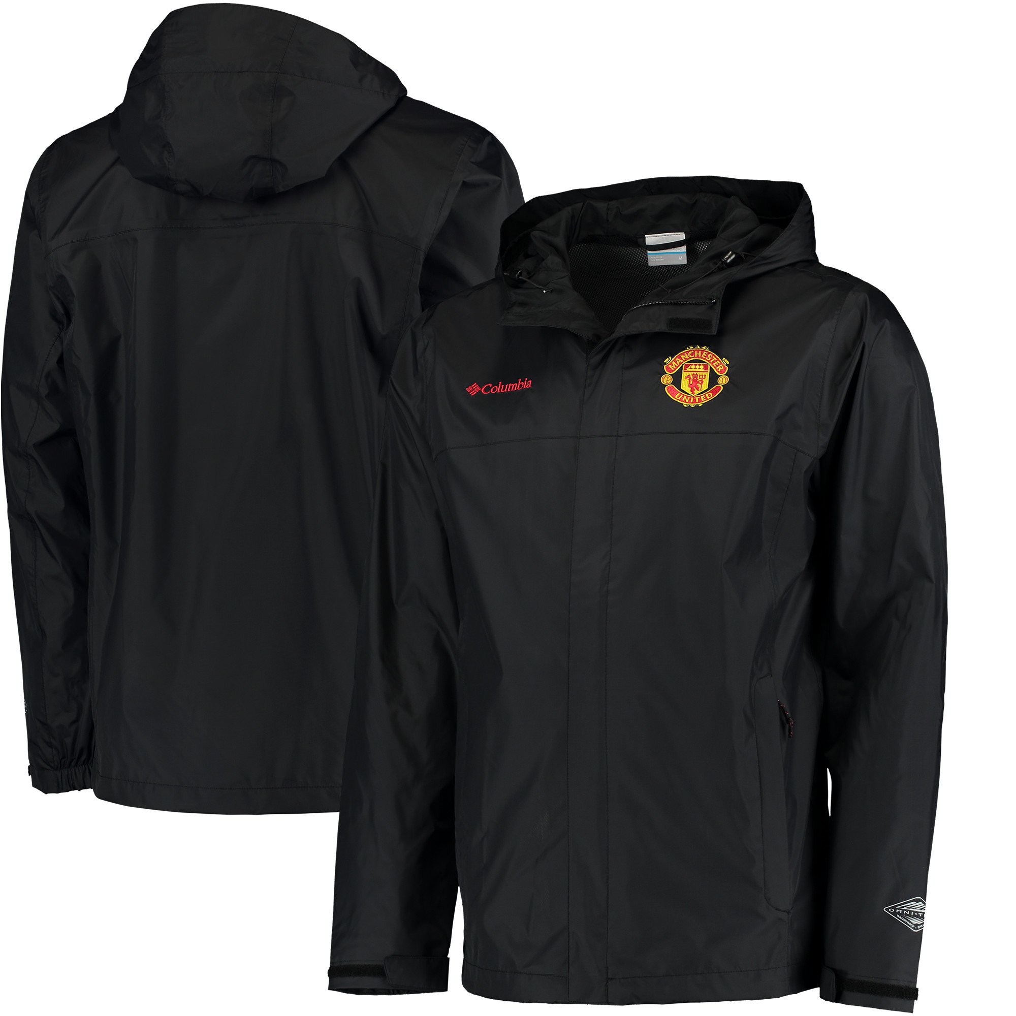 Columbiaブラックフルジップジャケット Manchester United mens-columbia-black-manchester