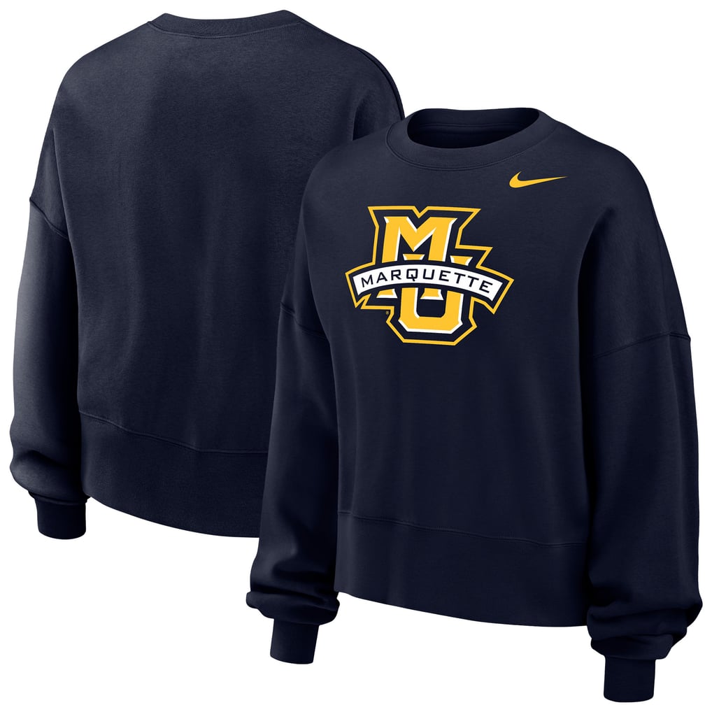 Marquette Golden Eagles Nike Women's Phoenix Fleece Pullover Sweatshirt - Navy
