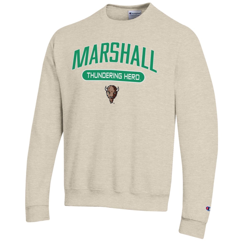 Marshall Thundering Herd Champion Eco Powerblend Crewneck Sweatshirt - Heathered Oatmeal