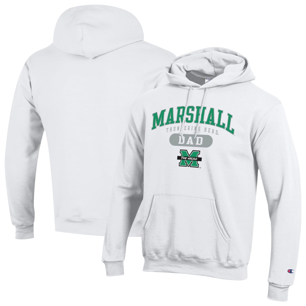 Marshall Thundering Herd Champion Dad Pill Box Eco Powerblend Hoodie - White