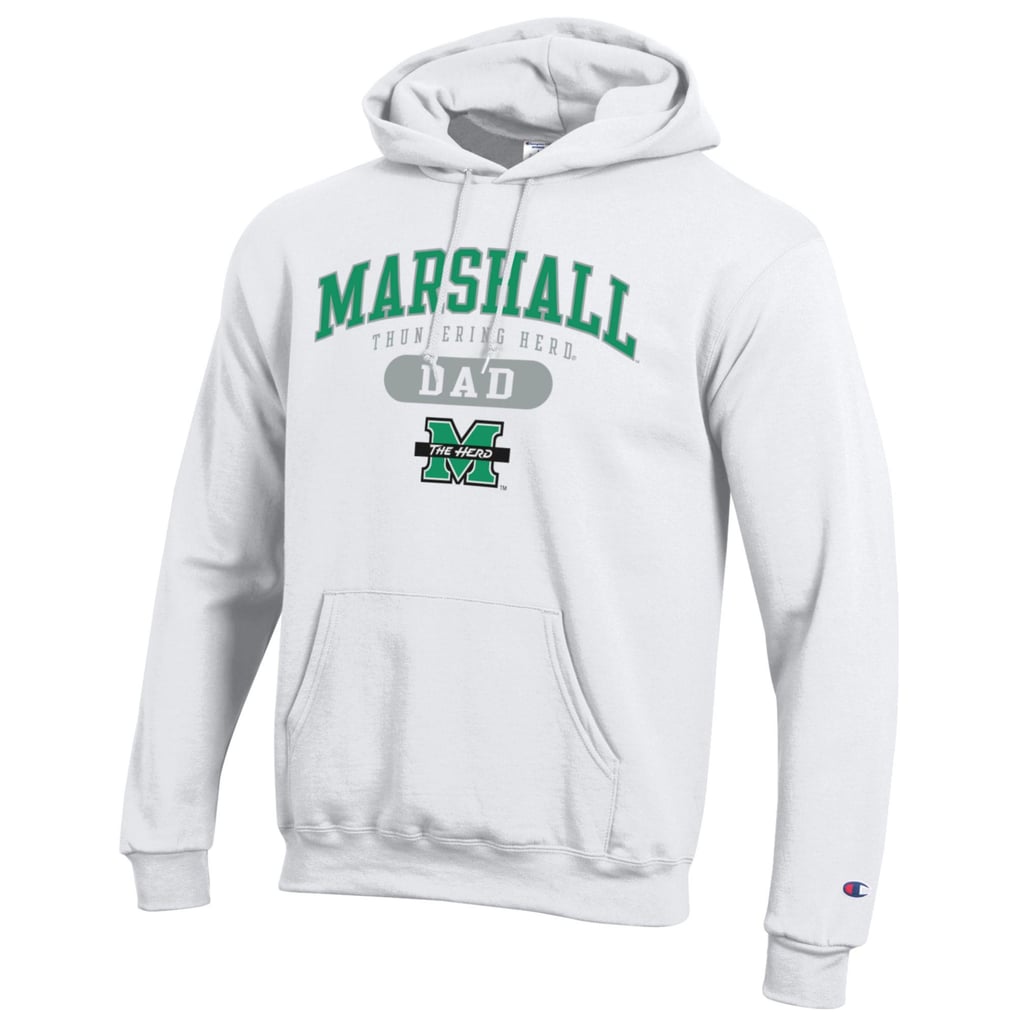 Marshall Thundering Herd Champion Dad Pill Box Eco Powerblend Hoodie - White