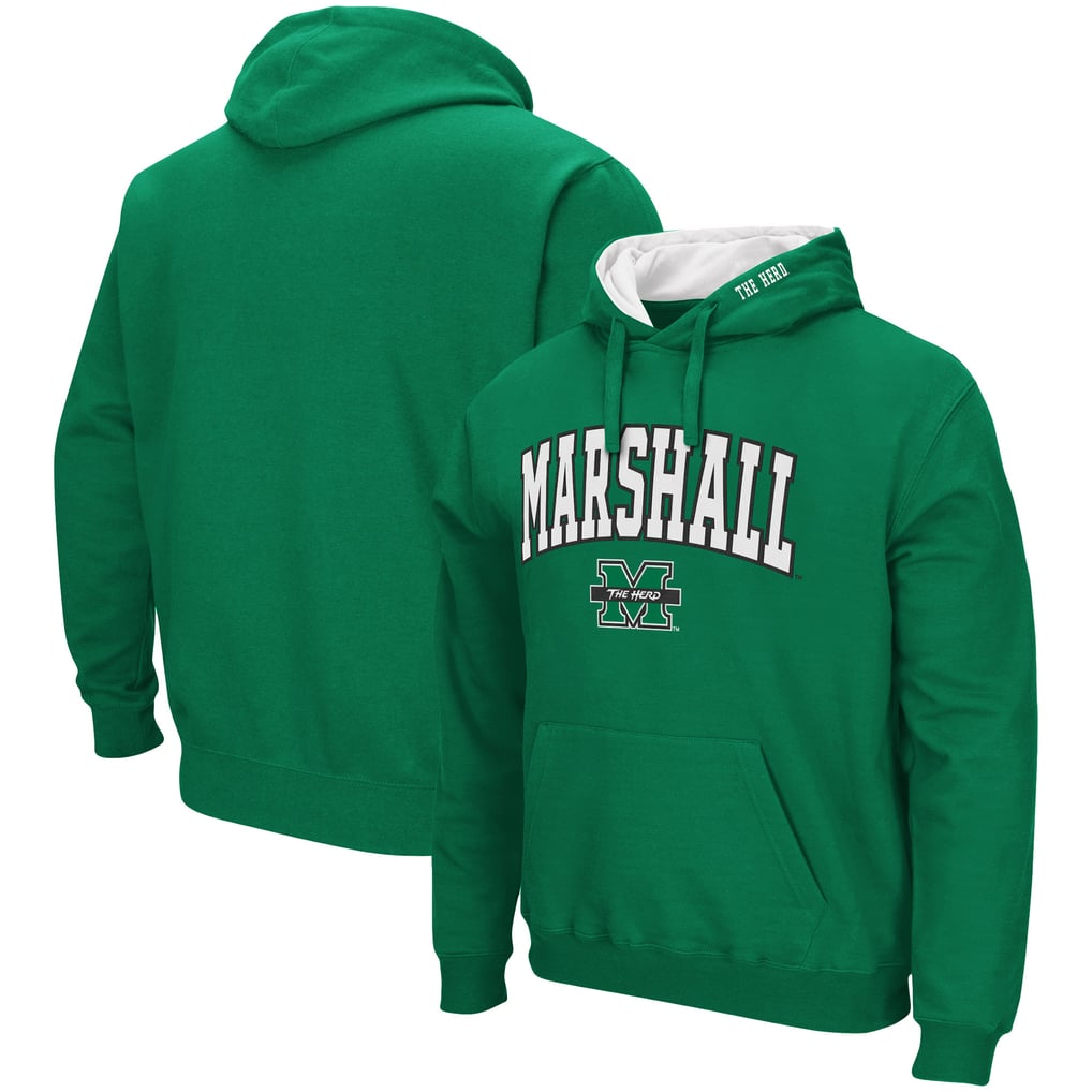 Marshall Thundering Herd Colosseum Arch & Logo 3.0 Pullover Hoodie - Kelly Green