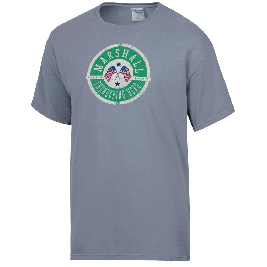 Marshall Thundering Herd ComfortWash Flag T-Shirt - Gray
