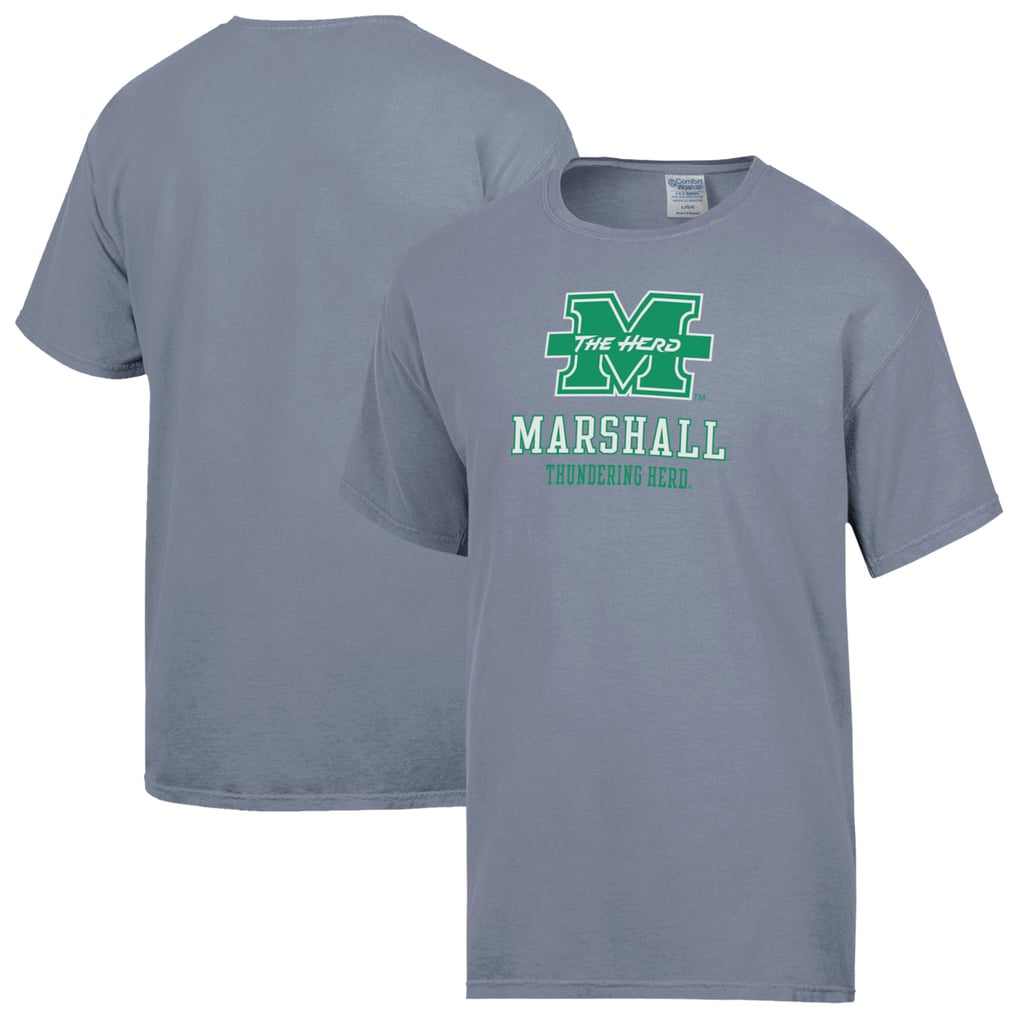 Marshall Thundering Herd ComfortWash Logo Over Stacked T-Shirt - Gray