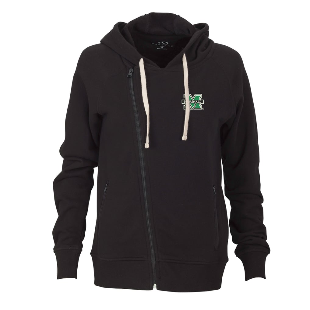 Marshall Thundering Herd Women's Fleece Moto Jacket - Black