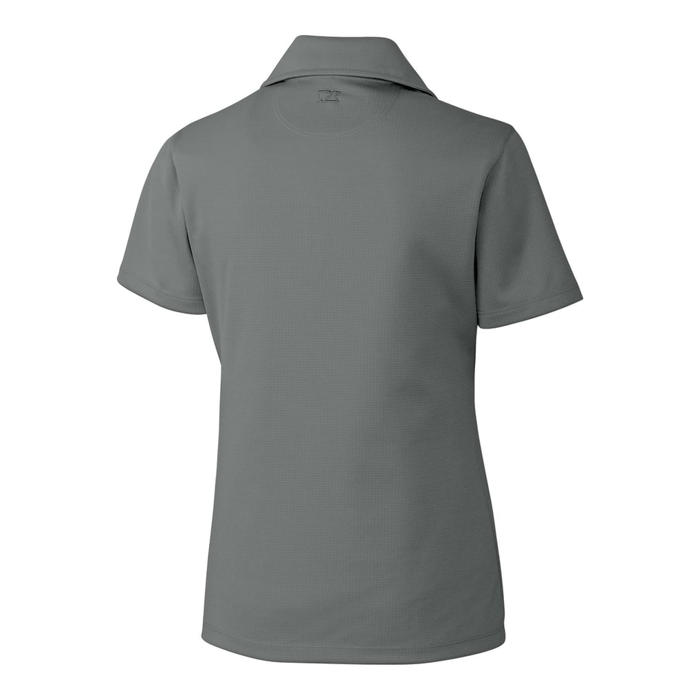 Marshall Thundering Herd Cutter & Buck Women's CB DryTec Genre Textured Solid Polo - Steel