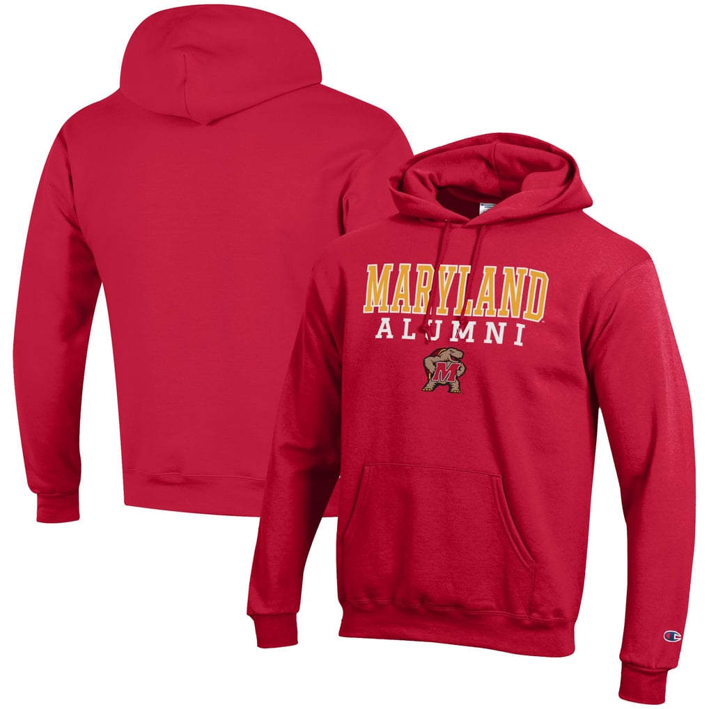  Maryland Terrapins Champion Alumni Logo Stack Pullover Hoodie - Red