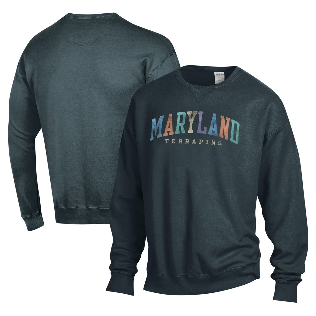 Maryland Terrapins ComfortWash Unisex Oversized Pullover Sweatshirt - Gray