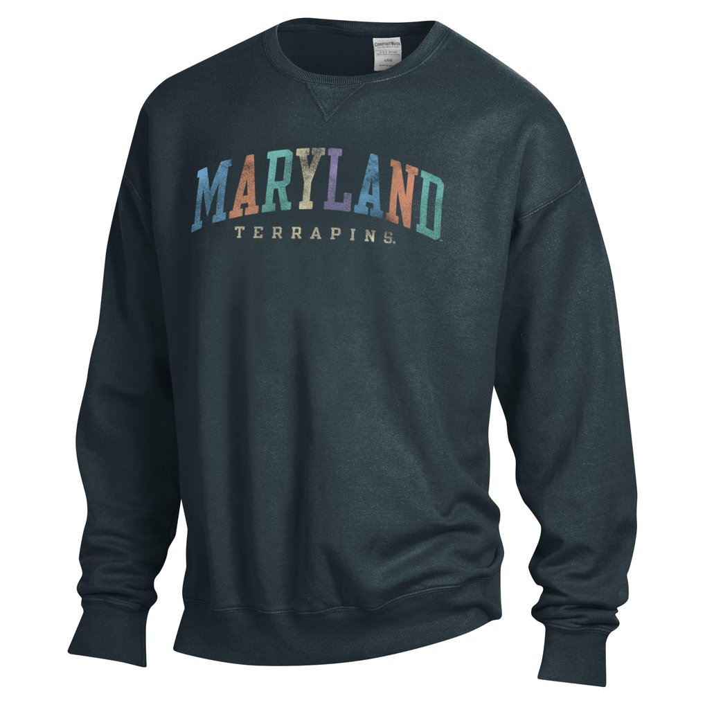 Maryland Terrapins ComfortWash Unisex Oversized Pullover Sweatshirt - Gray