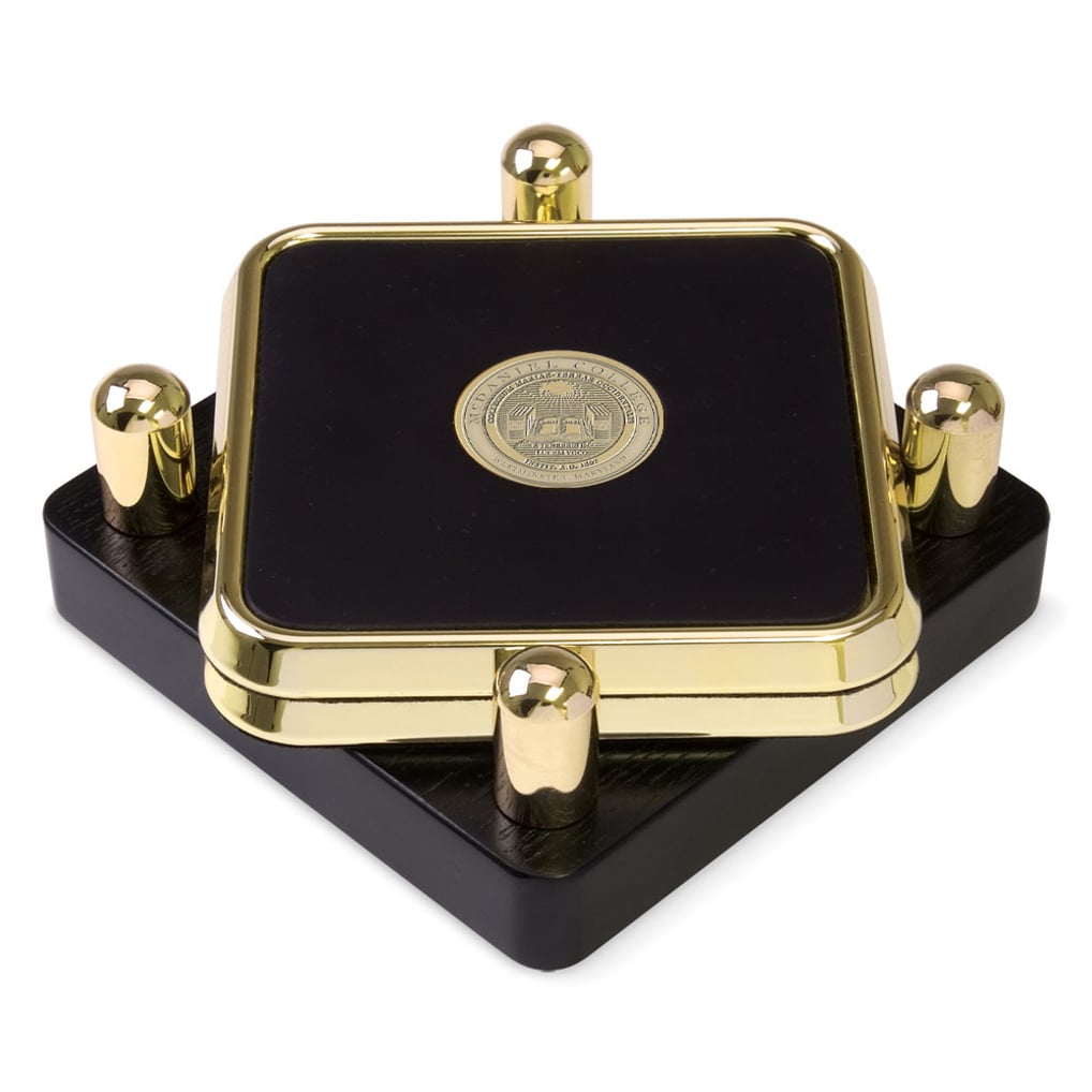 McDaniel Green Terror Gold 2-Piece Square Coaster Set