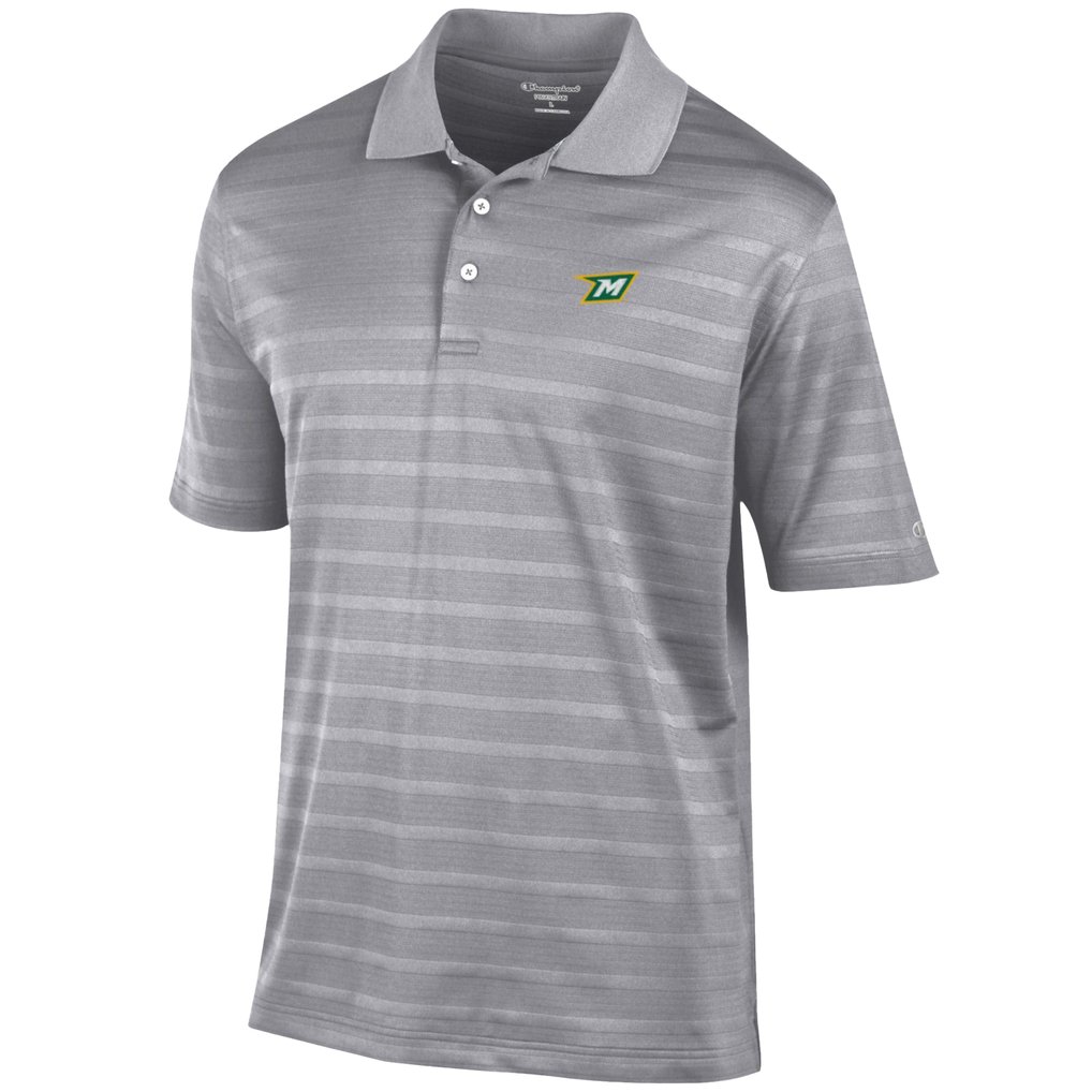 McDaniel Green Terror Champion Textured Solid Polo - Gray
