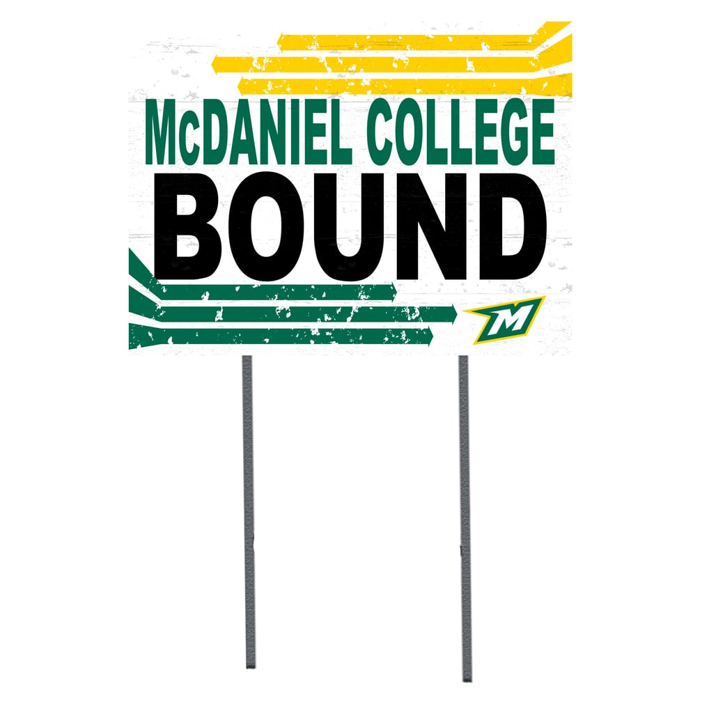 McDaniel Green Terror 18" x 24" Bound Yard Sign - White