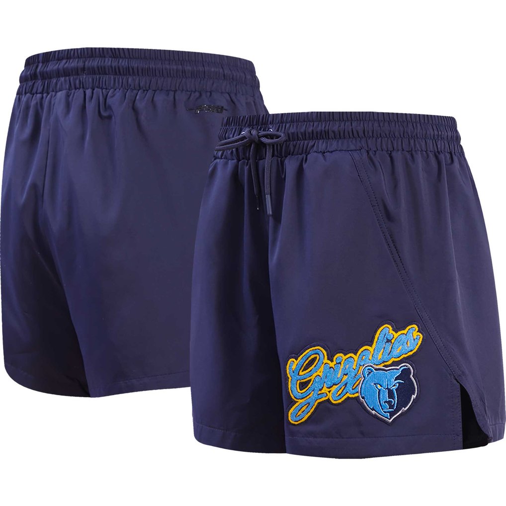  Memphis Grizzlies Pro Standard Women's Script Woven Shorts - Navy