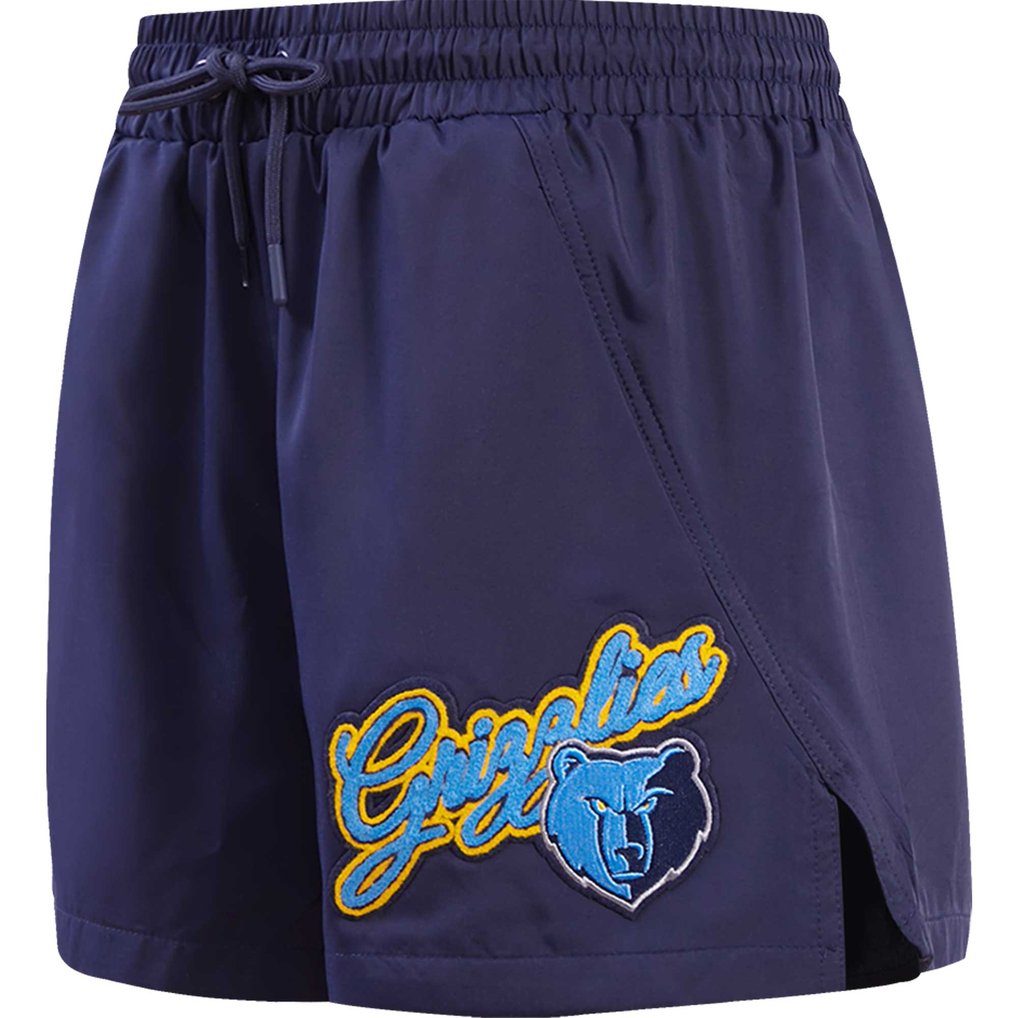  Memphis Grizzlies Pro Standard Women's Script Woven Shorts - Navy