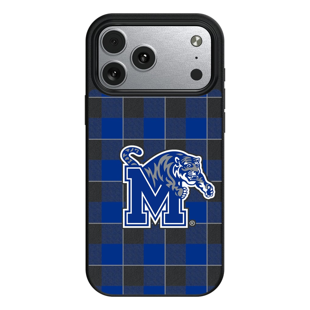 Memphis Tigers Keyscaper Plaid Magnetic Bump iPhone Case