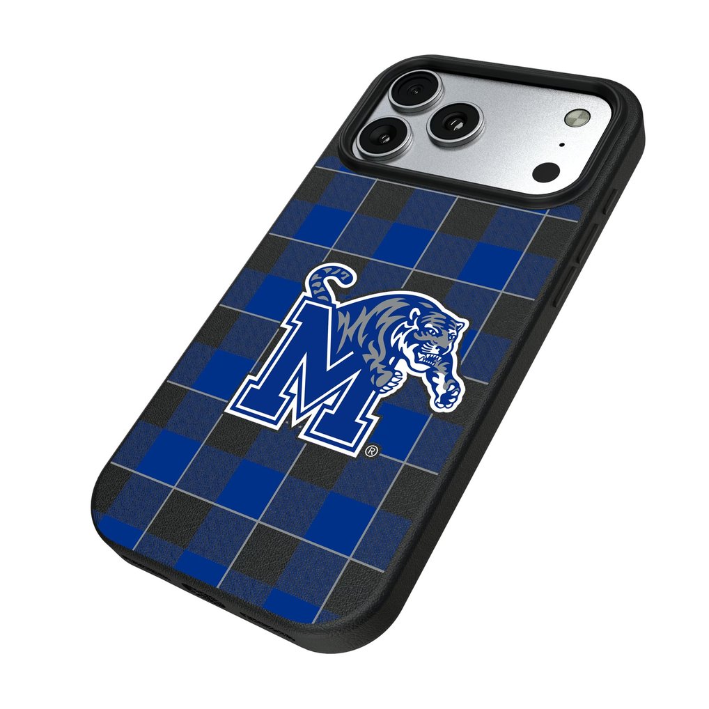 Memphis Tigers Keyscaper Plaid Magnetic Bump iPhone Case