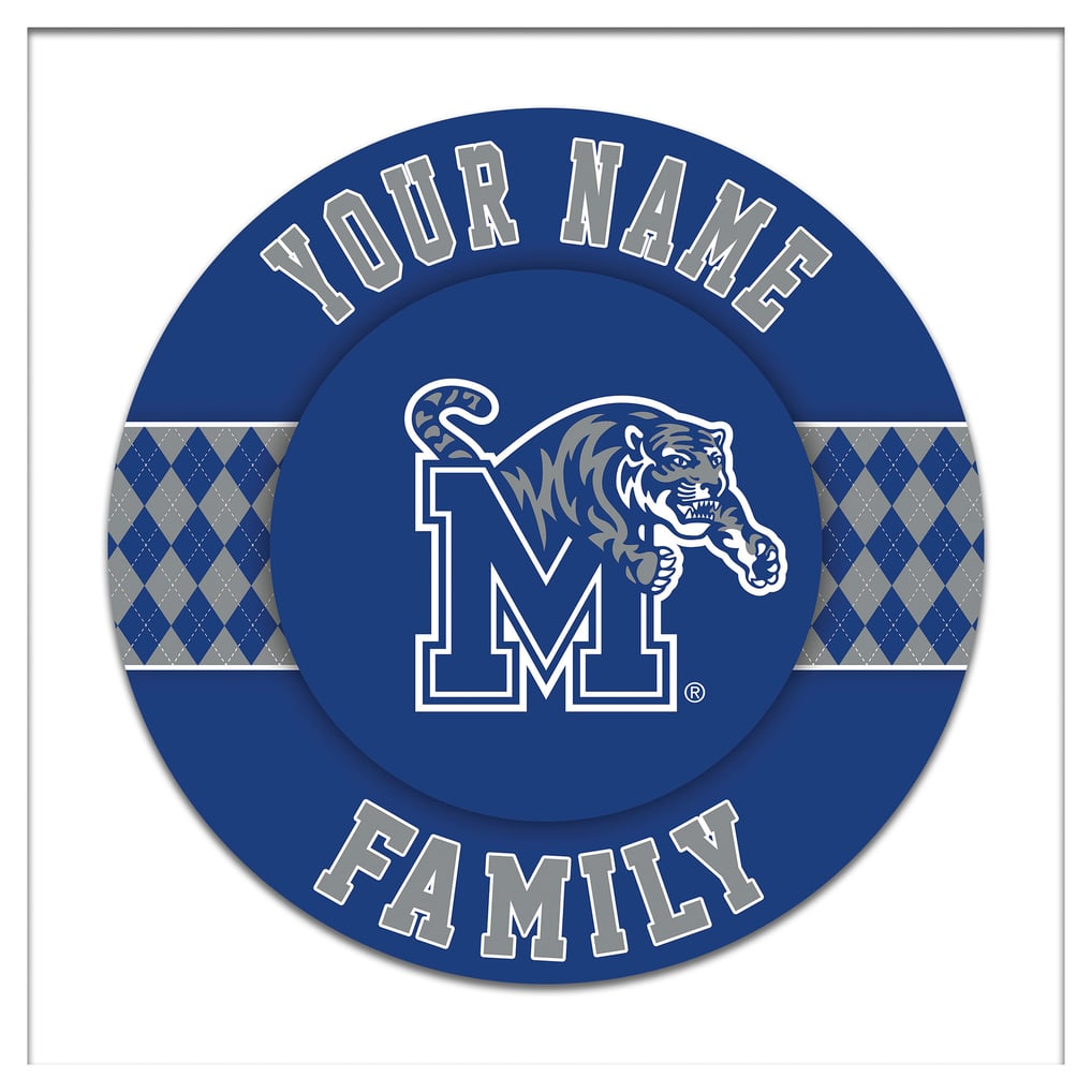 Memphis Tigers 16" Personalized Circle Wall Art