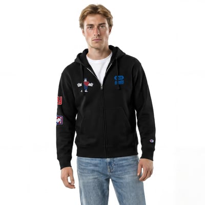 New York Giants Disney x Champion Wreck-It Ralph All-Star Full-Zip Hoodie - Black