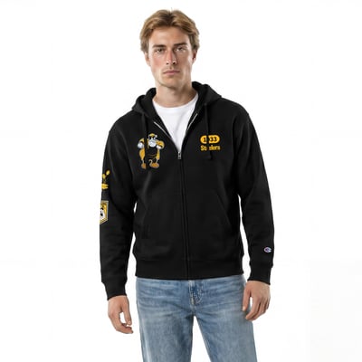 Pittsburgh Steelers Disney x Champion Pete All-Star Full-Zip Hoodie - Black