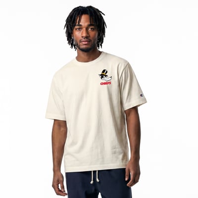 Kansas City Chiefs Disney x Champion Big Bad Wolf Heavyweight T-Shirt - Cream