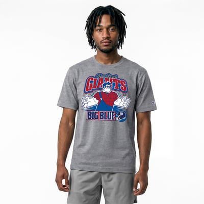 New York Giants Disney x Champion Wreck-It Ralph All-Star T-Shirt - Gray