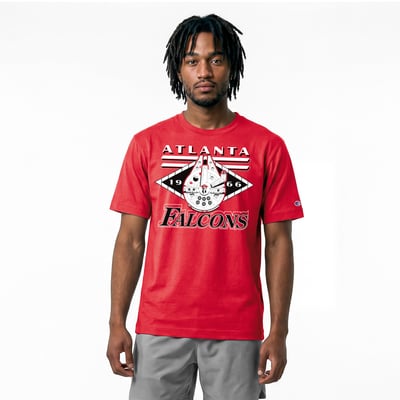 Atlanta Falcons Disney x Champion Millennium Falcon All-Star T-Shirt - Red