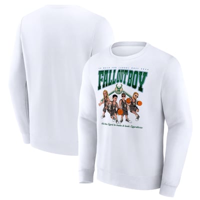 Fall Out Boy x Milwaukee Bucks Fanatics So Much For (2our) Dust Fleece Pullover Sweatshirt - White