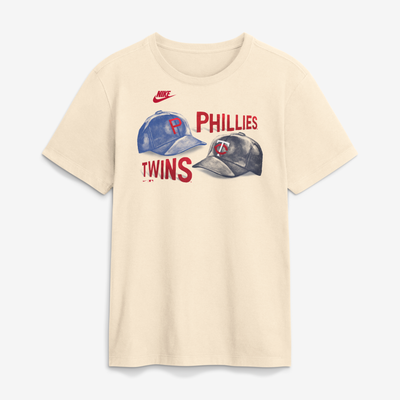 Philadelphia Phillies vs. Minnesota Twins Nike 2026 Field of Dreams Matchup T-Shirt - Cream