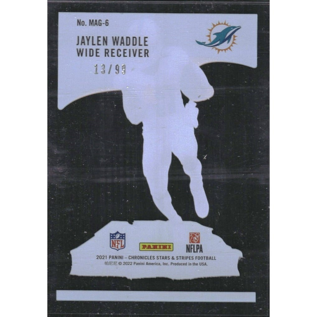 2021 Panini Chronicles Magnitude Blue #6 Jaylen Waddle