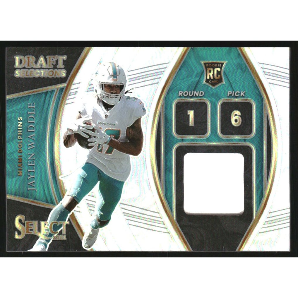 2021 Select Draft Selections Memorabilia Prizm #13 Jaylen Waddle