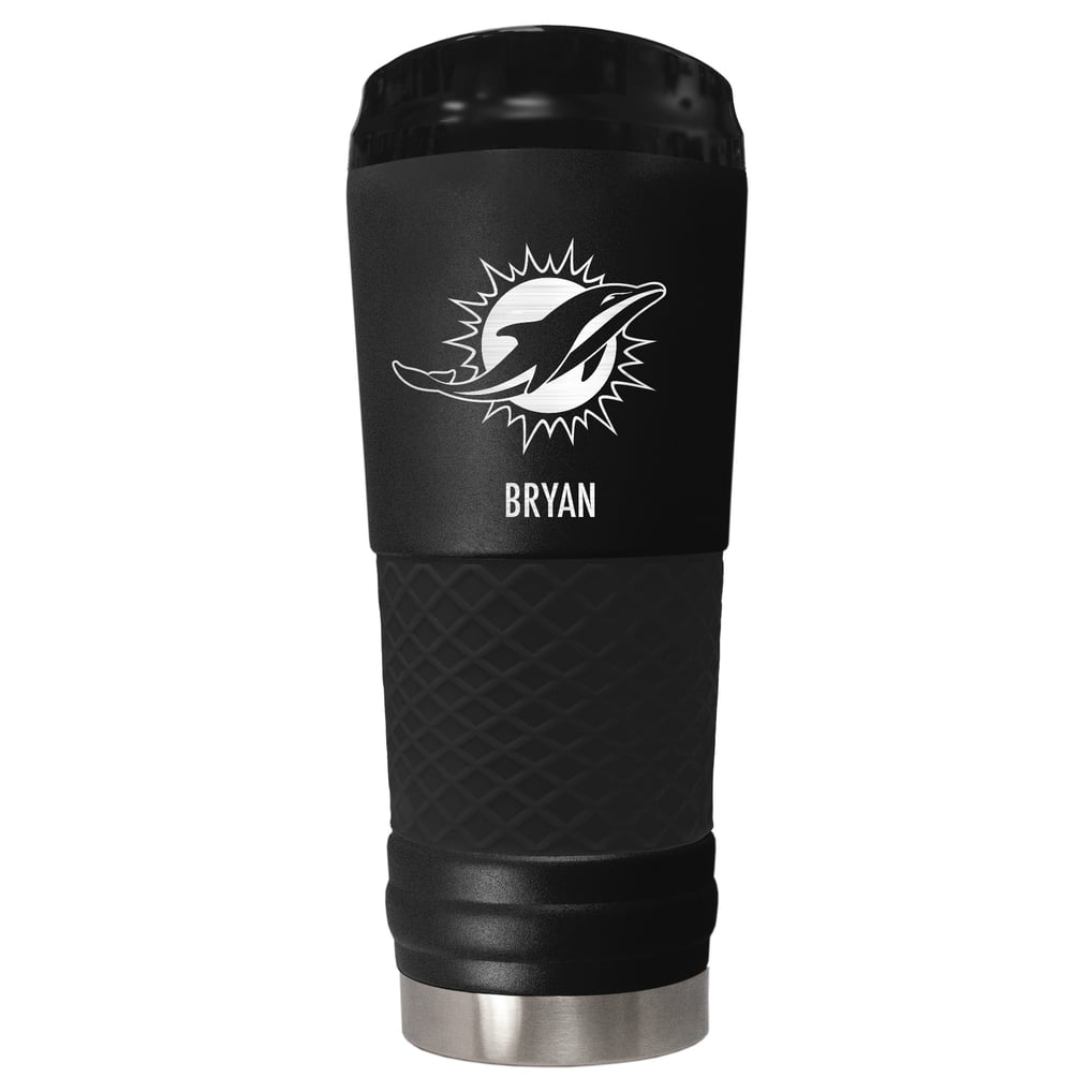 Miami Dolphins 24oz. Personalized Stealth Draft Tumbler - Black