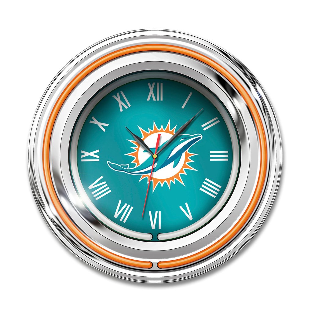 Miami Dolphins Imperial 15" Team Color Neon Clock