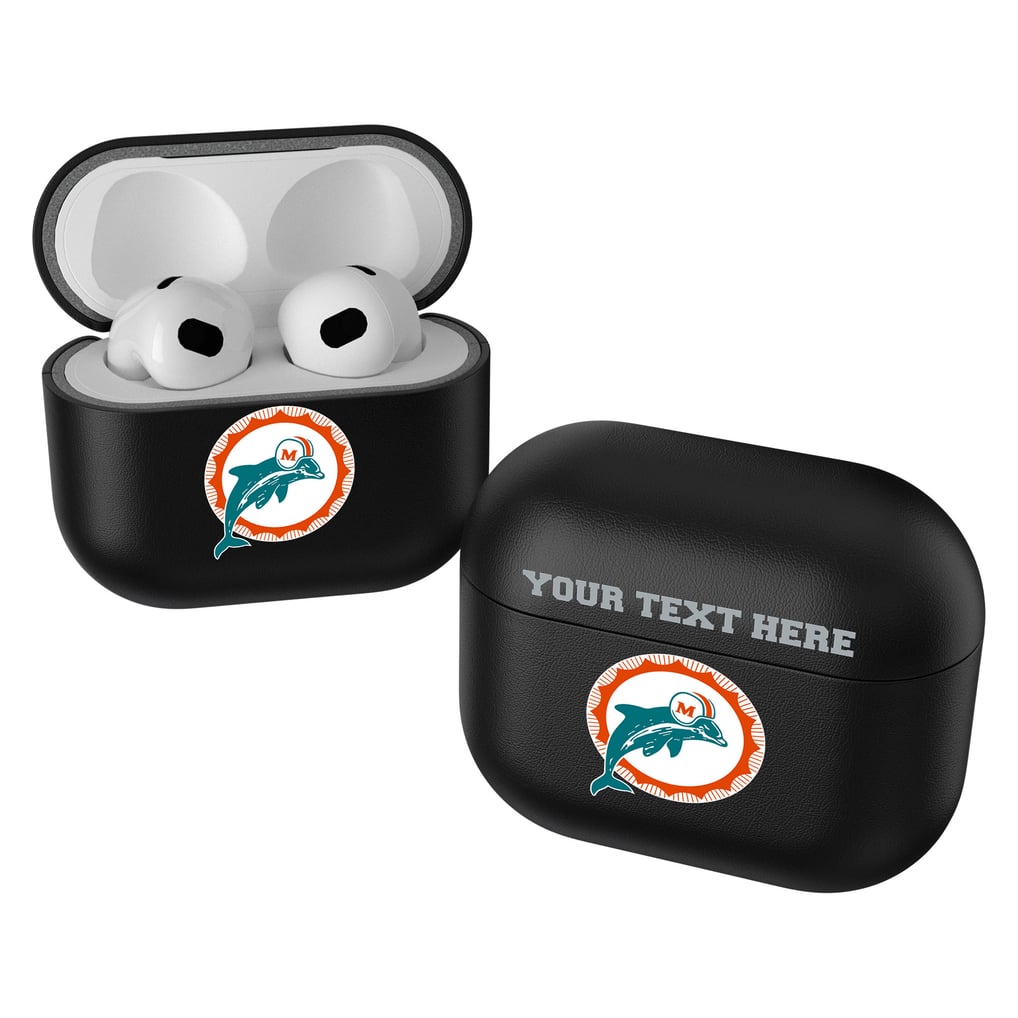 Miami Dolphins Keyscaper Insignia Personalized AirPods 3rd Generation Case Cover - Black