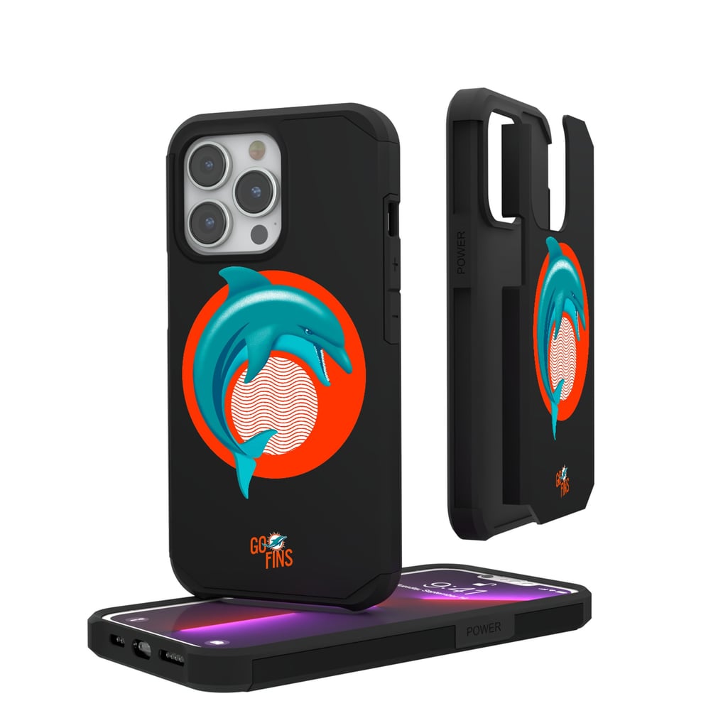 Miami Dolphins Keyscaper iPhone Rugged Case - Black