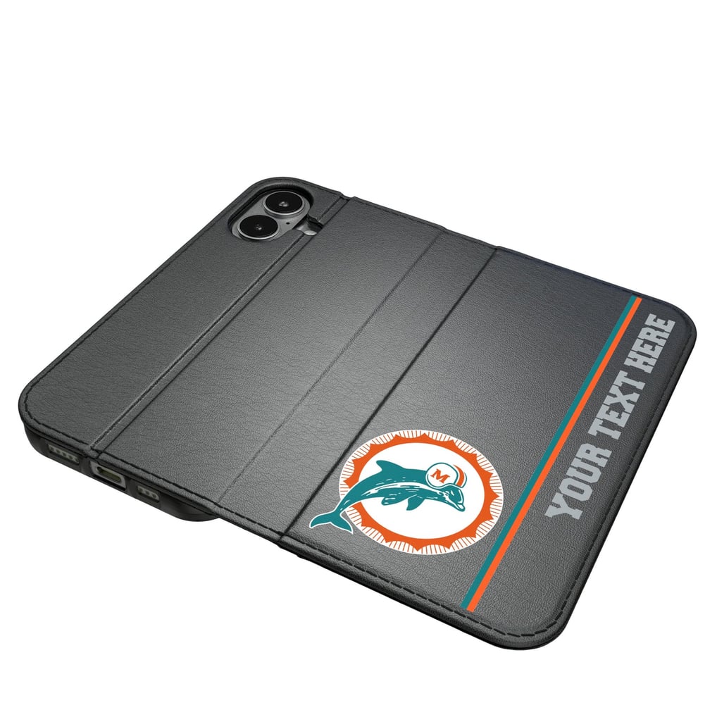 Miami Dolphins Keyscaper Personalized iPhone Folio 2.0 Case