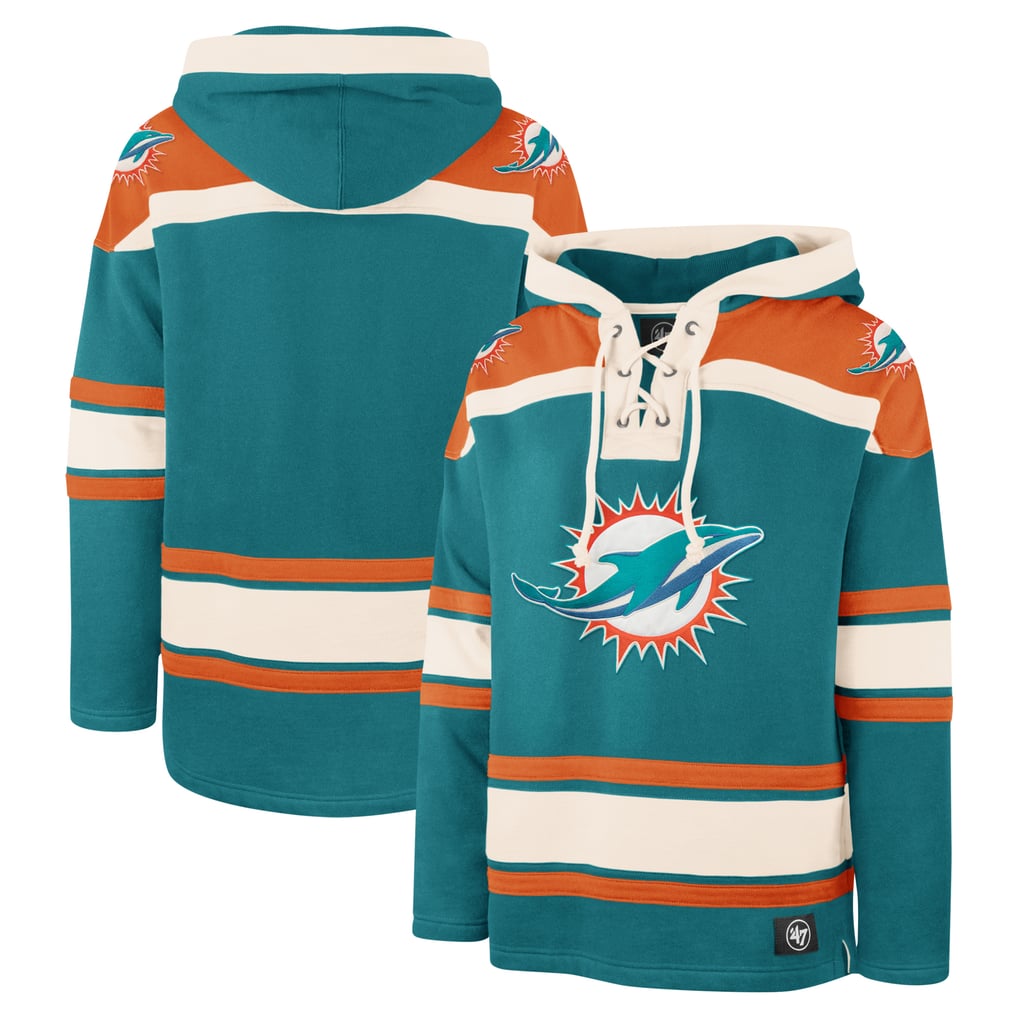 Miami Dolphins '47 Superior Lacer Pullover Hoodie - Aqua