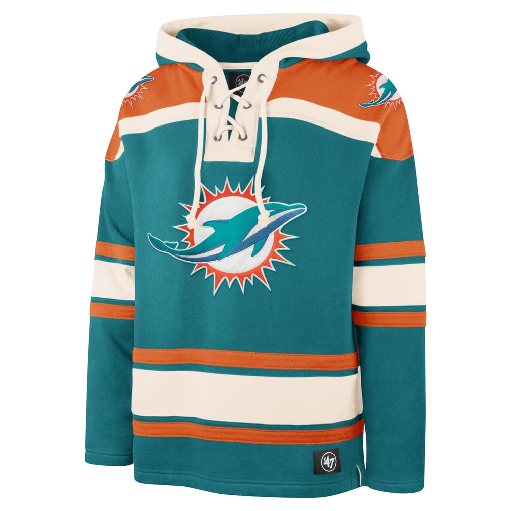 Miami Dolphins '47 Superior Lacer Pullover Hoodie - Aqua