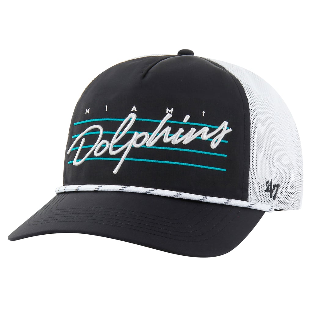  Miami Dolphins '47 Downburst Relaxed Hitch Trucker Adjustable Hat - Black/White