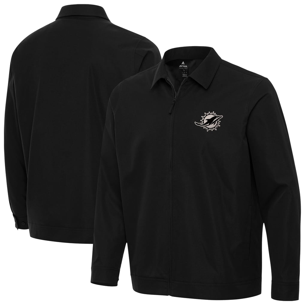 Miami Dolphins Antigua Pivot Full-Zip Jacket - Black