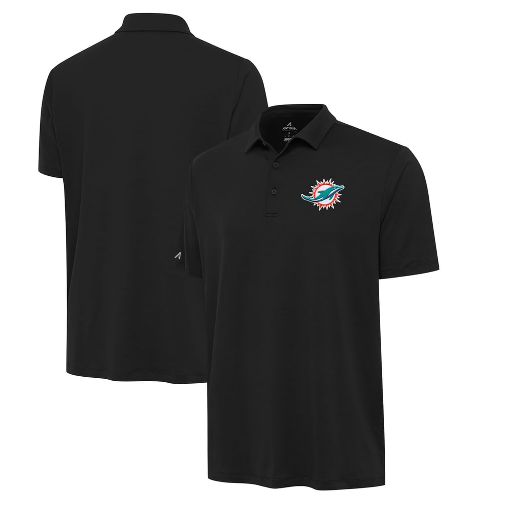 Miami Dolphins Antigua Reprocess Polo - Black